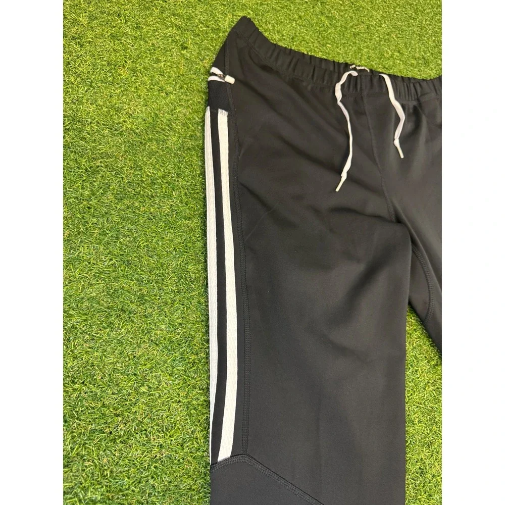 Adidas Response‎ Climalite Track Pants Mens Medium Black White Stripe Joggers